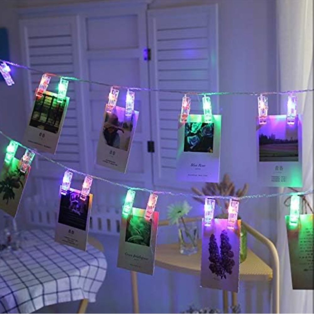 Colorful LED Photo Clip String Lights - Picture 5 of 9